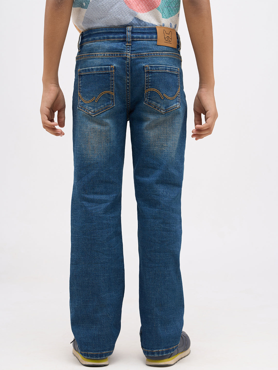 Boys Mid Rise Bootcut Jeans - Blue