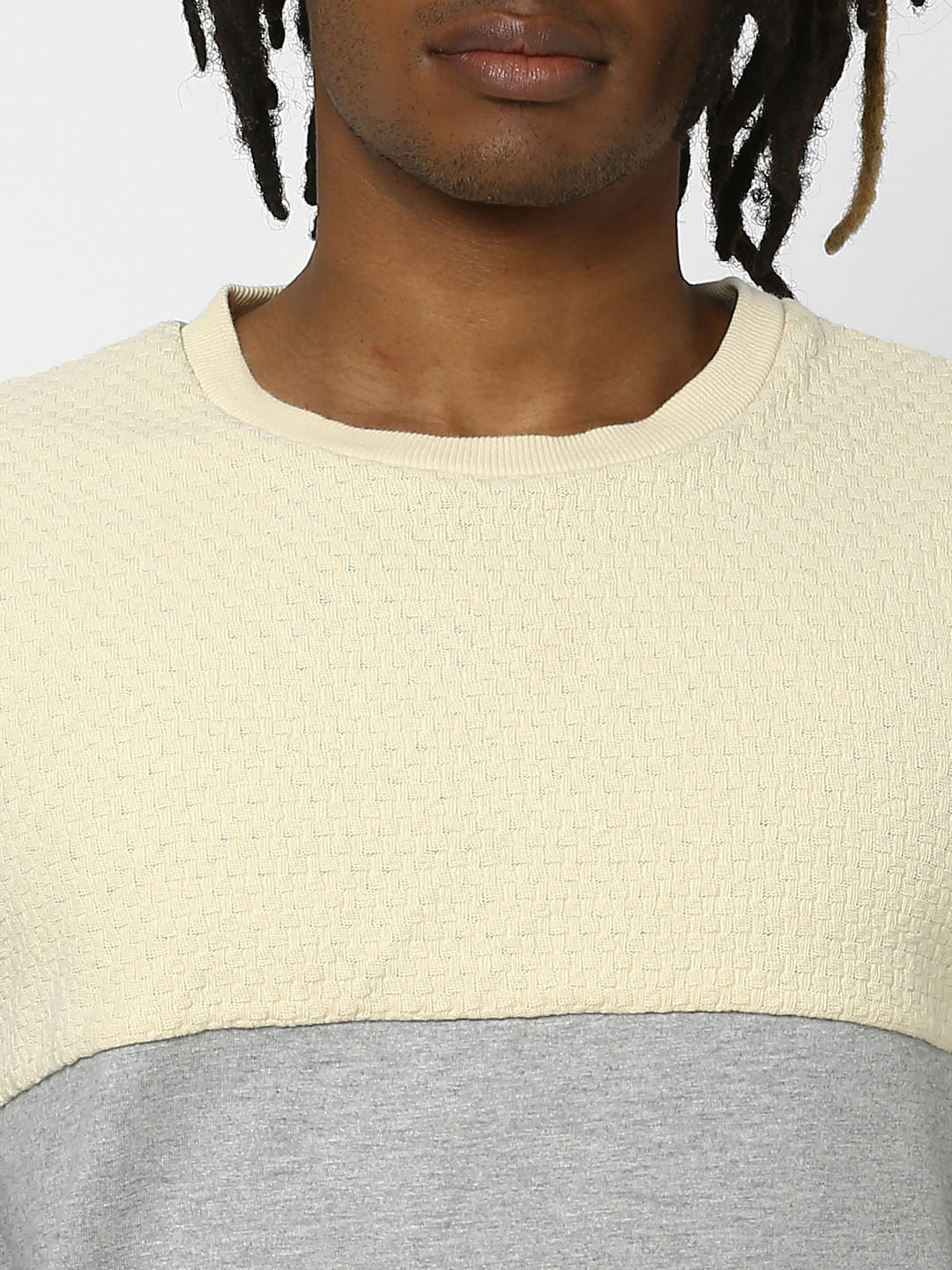 Grey Colourblocked Sweatshirt