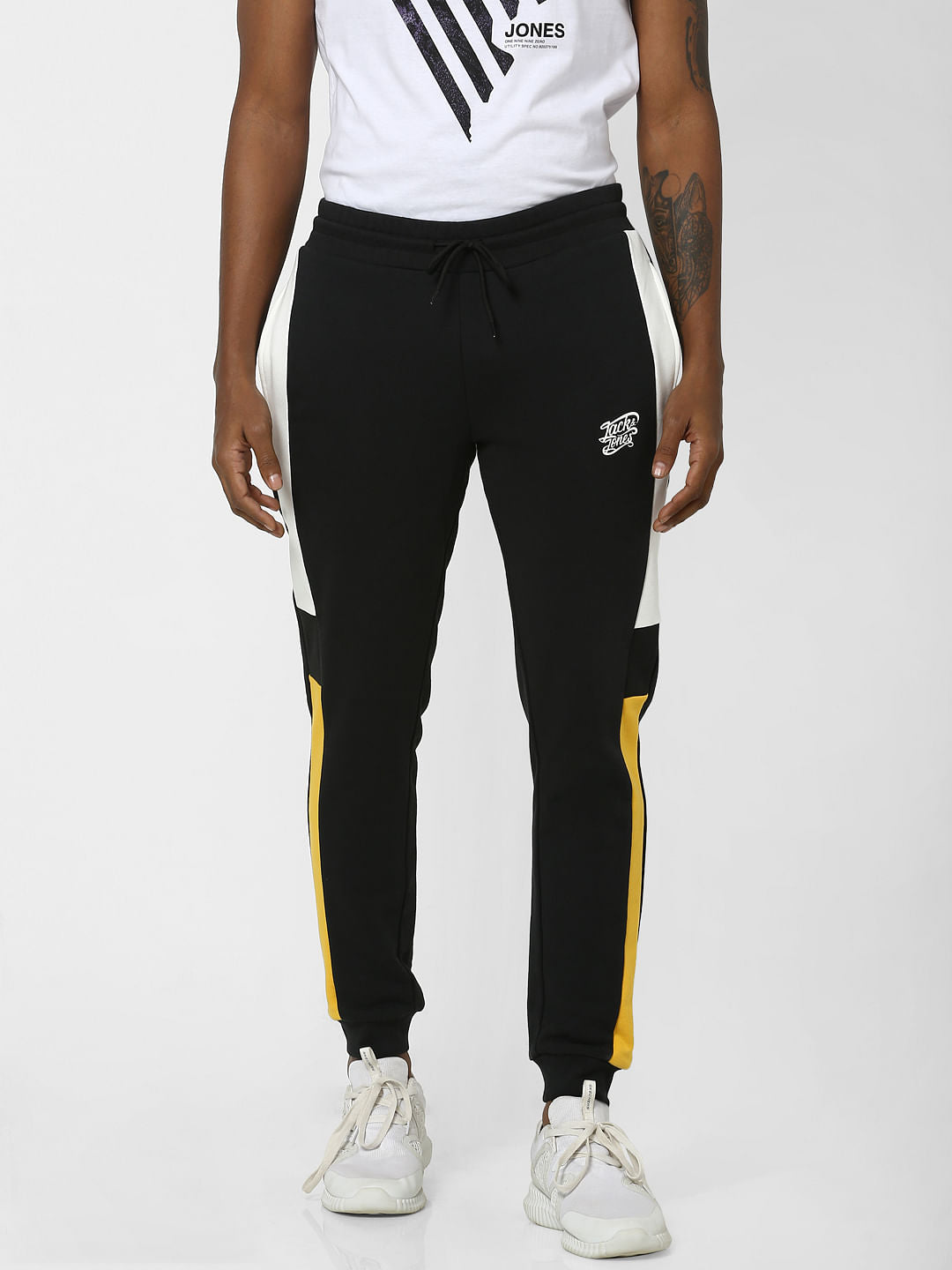 Black Colourblocked Sweatpants