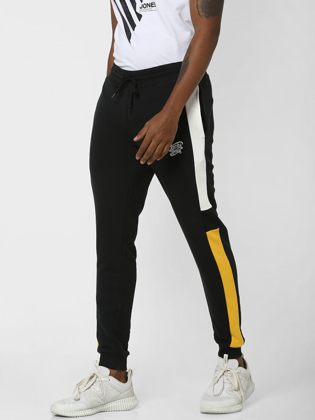 Black Colourblocked Sweatpants