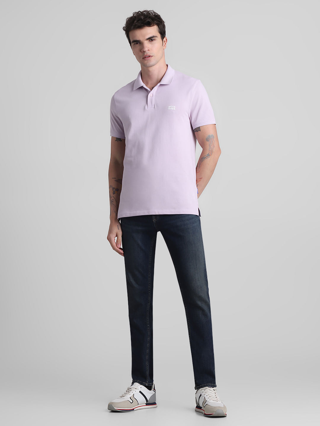 Purple Cotton Polo T-shirt