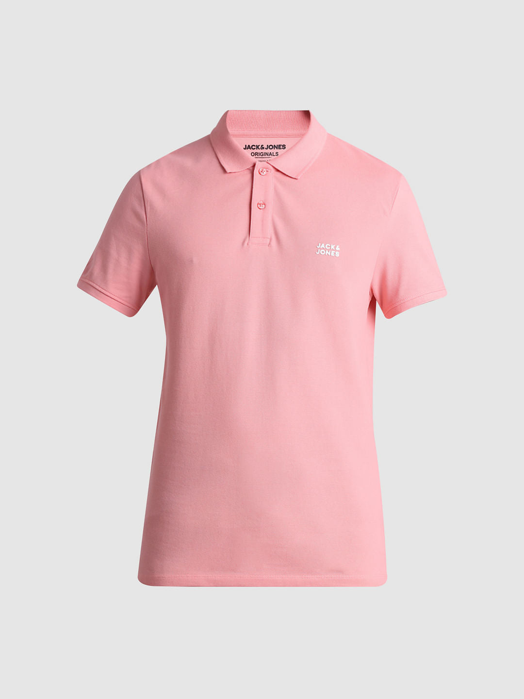 Pink Cotton Polo T-shirt
