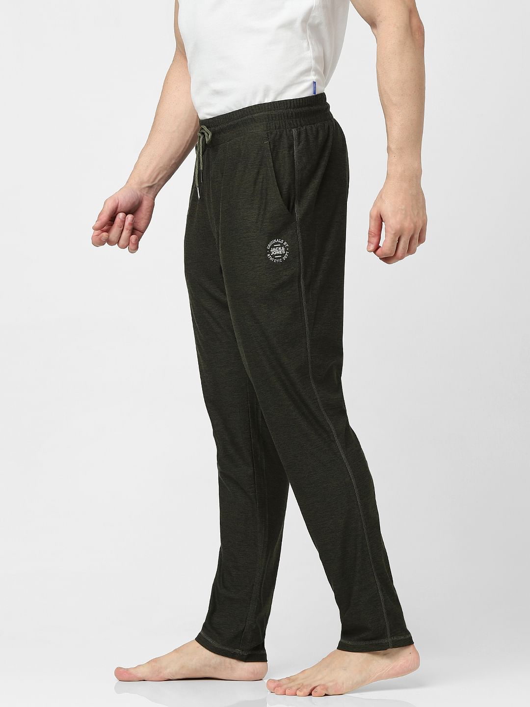 Green Mid Rise Trackpants
