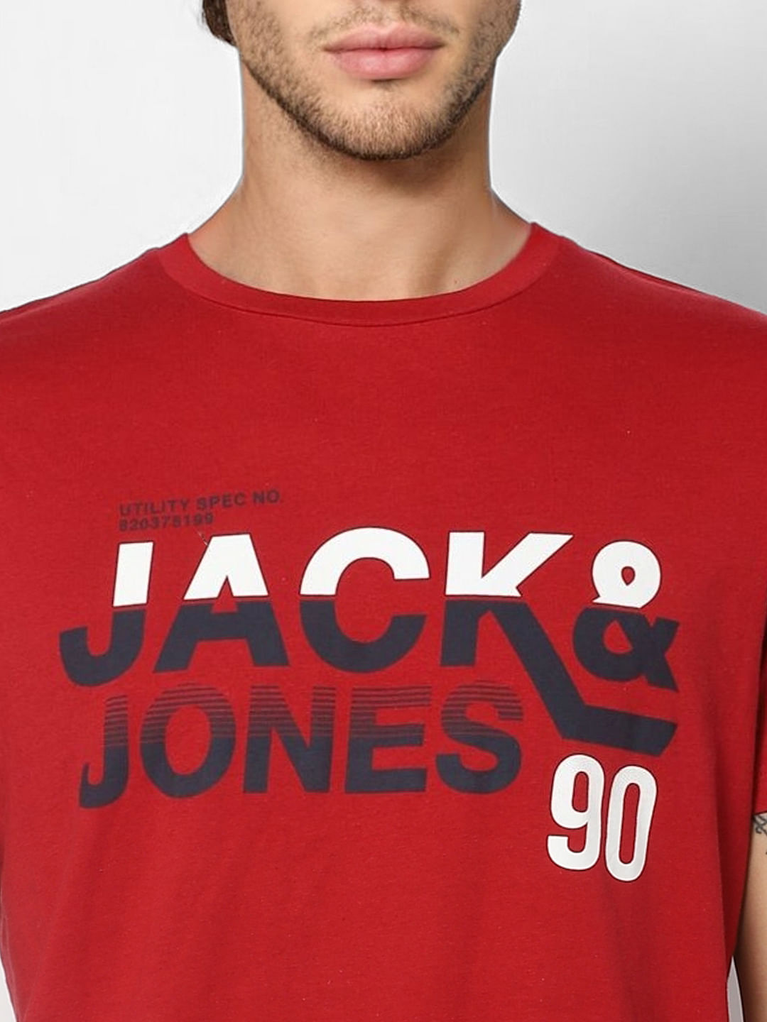 Red Graphic Print Crew Neck T-shirt