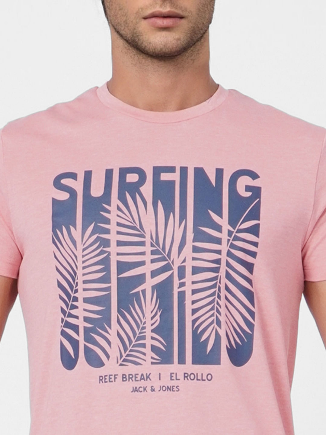 Pink Graphic Print Crew Neck T-shirt