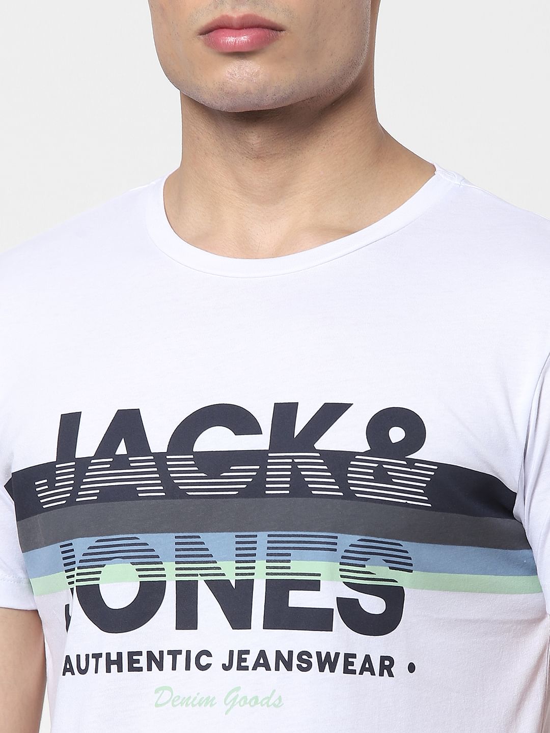 White Graphic Crew Neck T-shirt