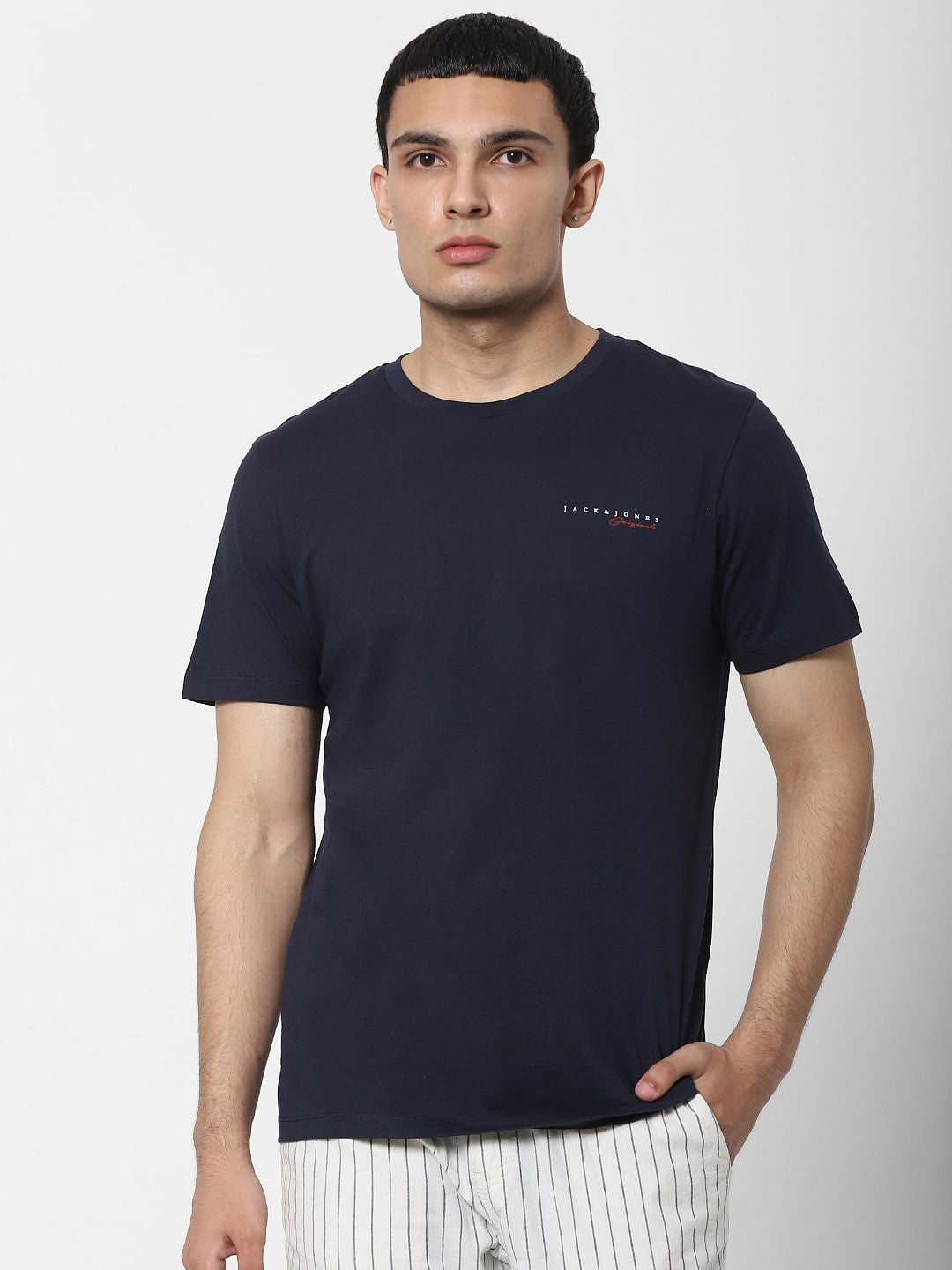 Navy Blue Crew Neck T-shirt