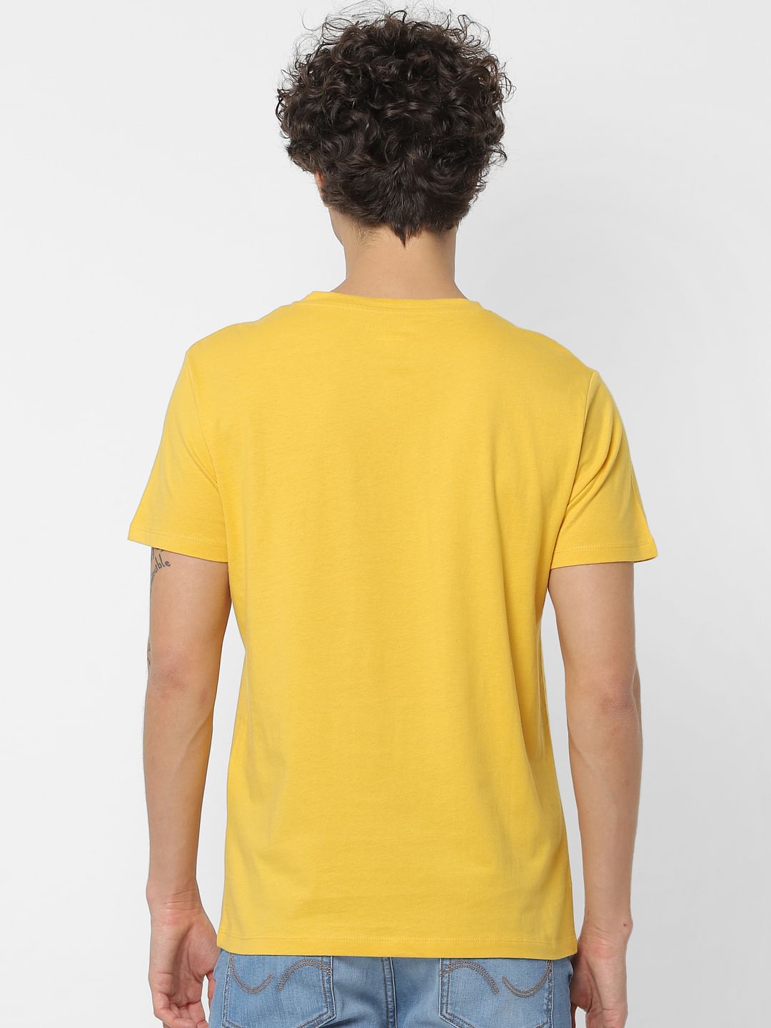 Mustard Yellow Crew Neck T-shirt