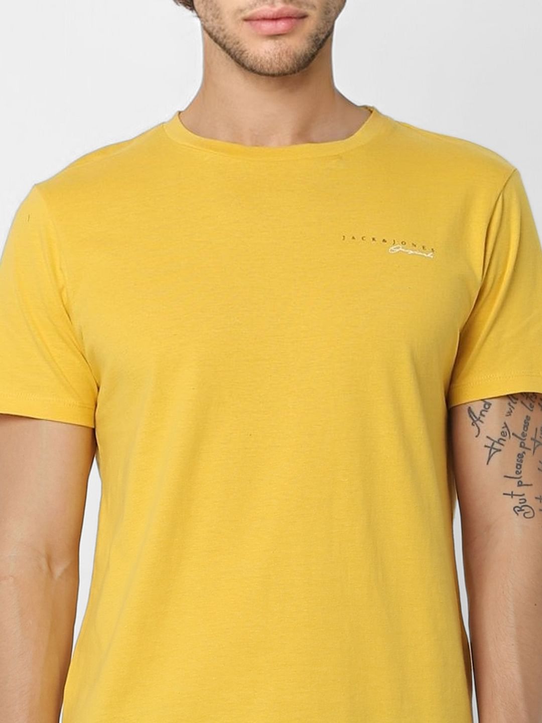 Mustard Yellow Crew Neck T-shirt
