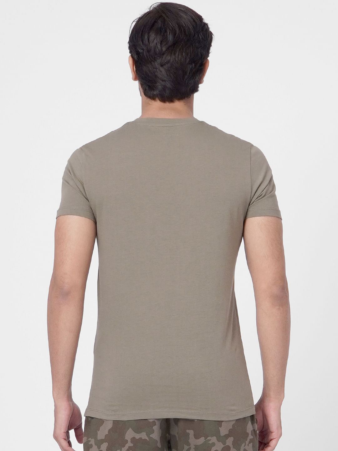 Dusty Olive Camo Crew Neck T-shirt
