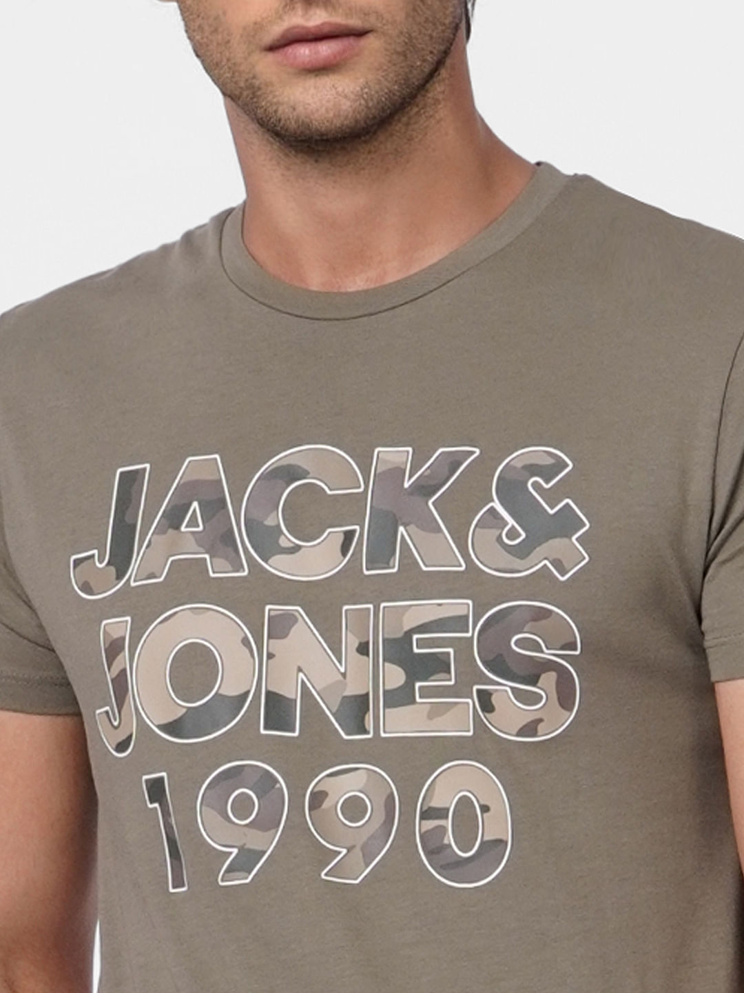 Dusty Olive Camo Crew Neck T-shirt