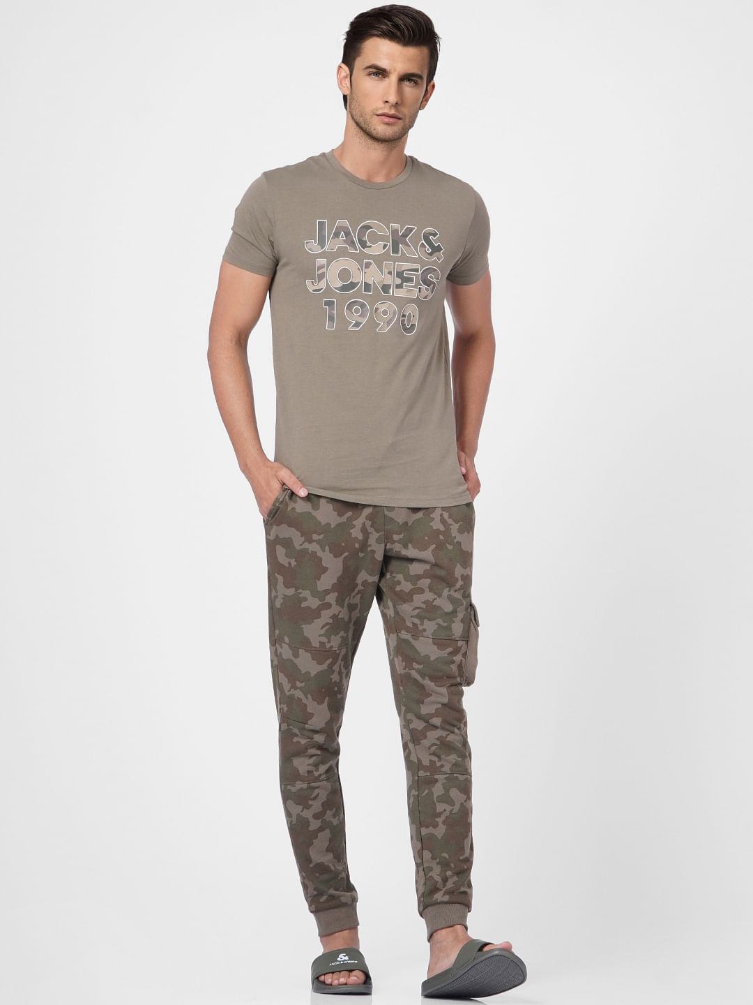 Dusty Olive Camo Crew Neck T-shirt