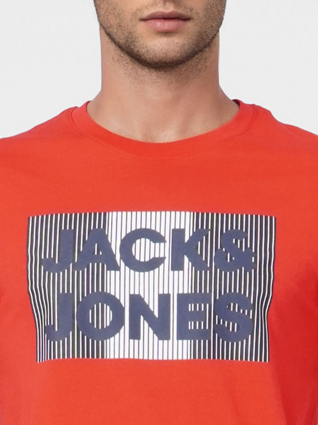 Red Graphic Logo Print T-shirt