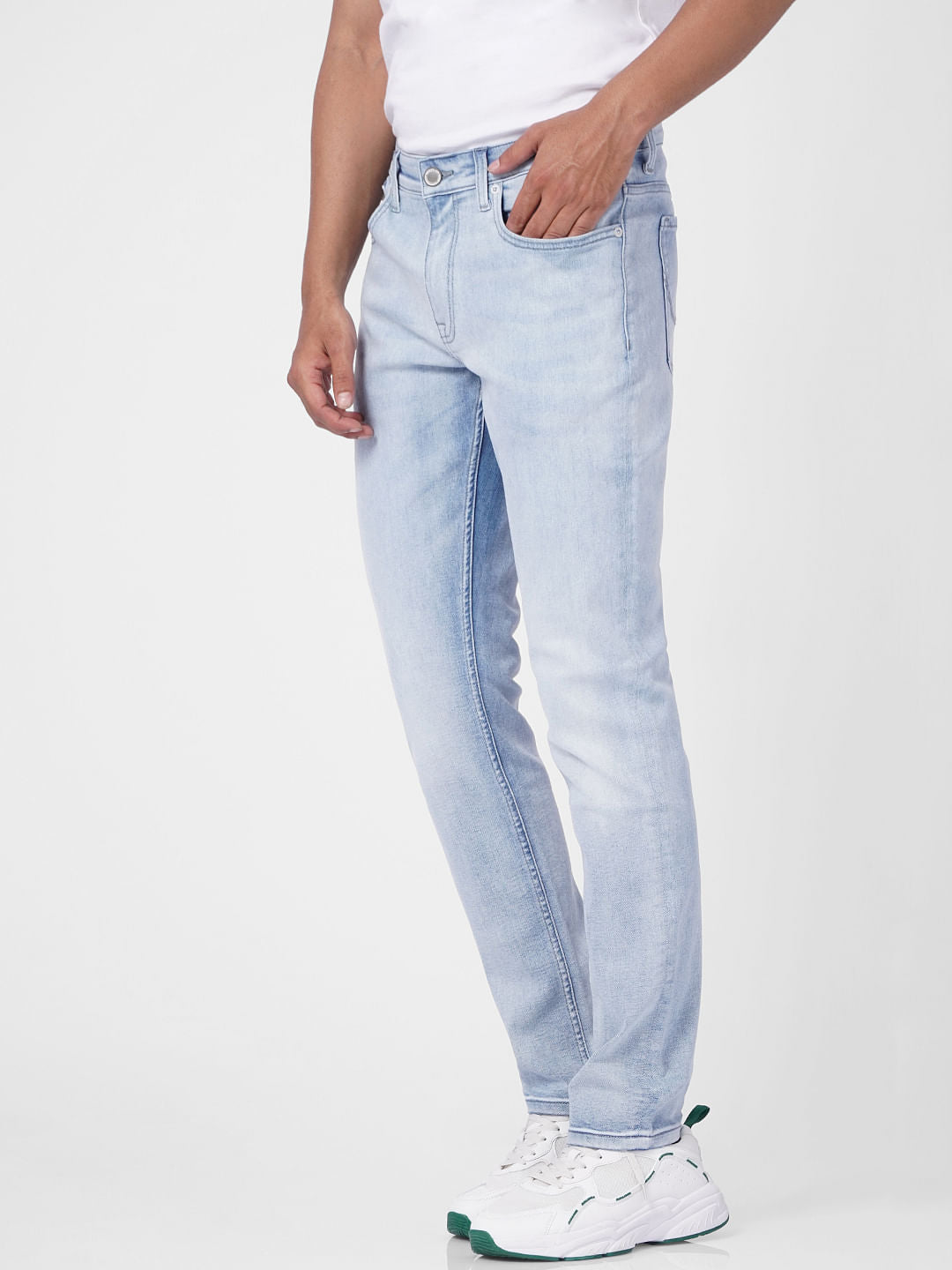 Light Blue Low Rise Slim Fit Jeans