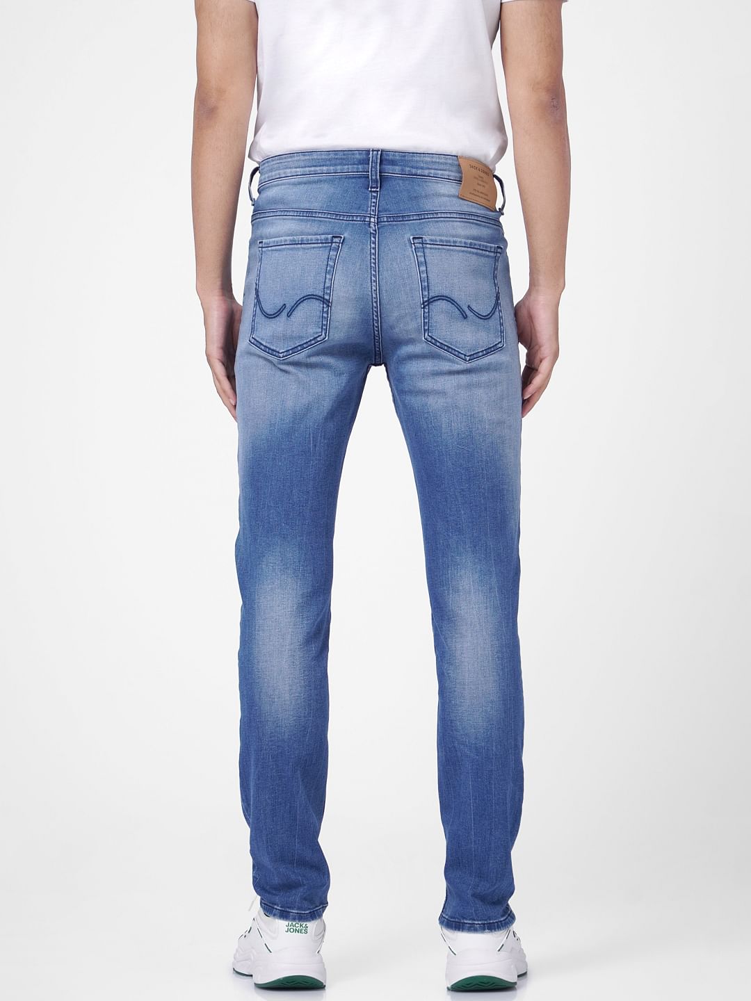 Blue Low Rise Washed Ben Skinny Jeans