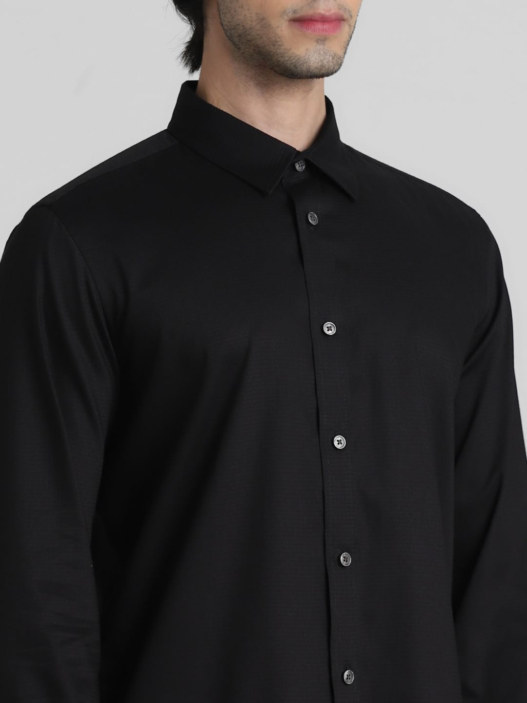 Black Formal Full Sleeves Shirt
