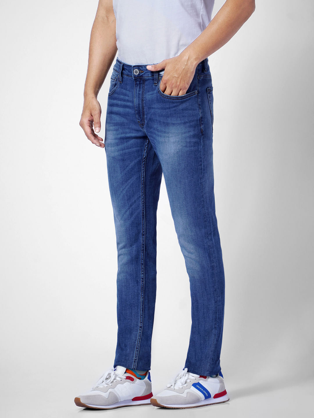 Light Blue Low Rise Washed Ben Skinny Jeans