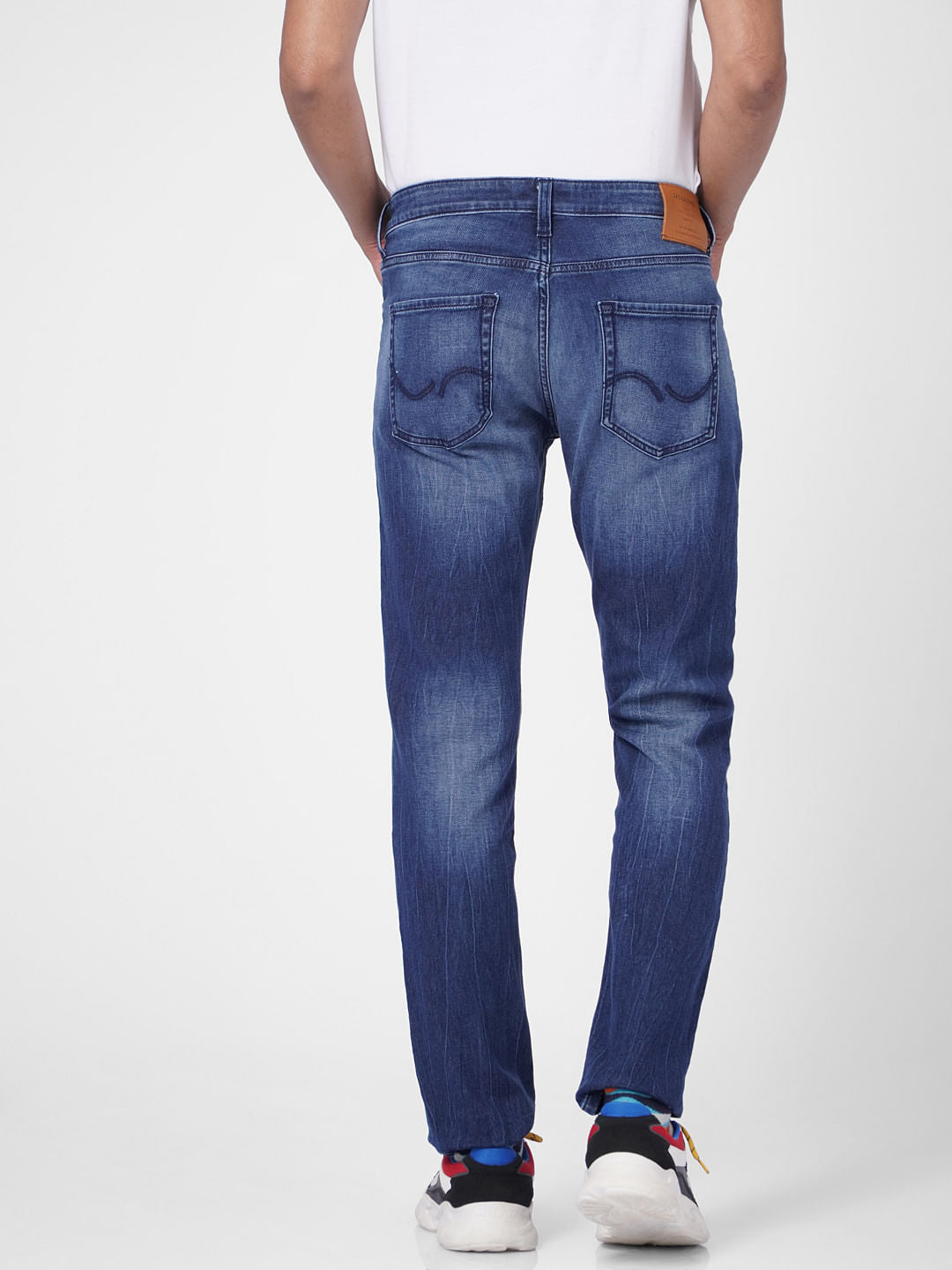 Dark Blue Low Rise Tim Slim Jeans