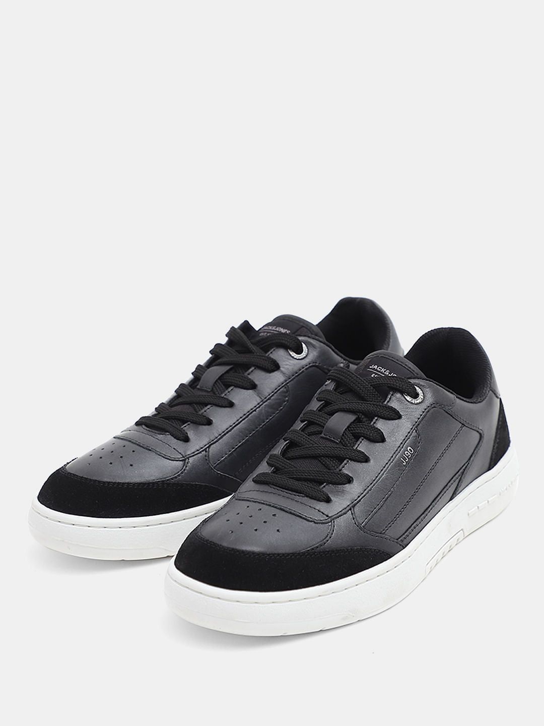Black Leather Sneakers