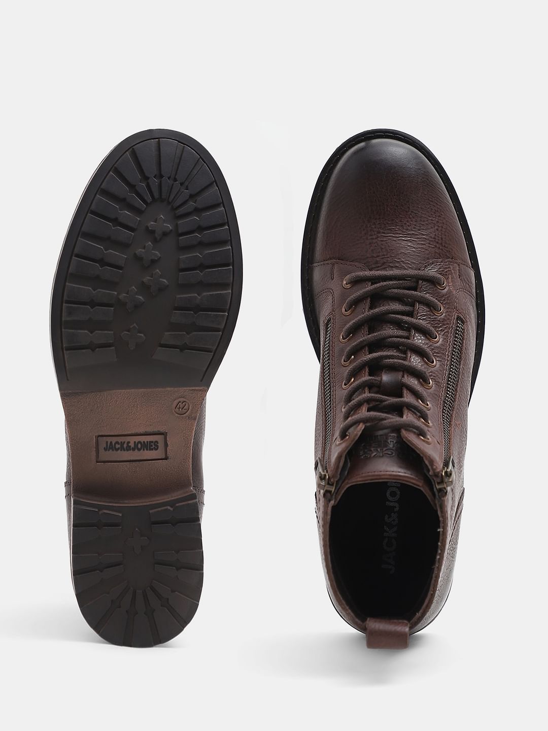 Dark Brown Mid-Top Premium Leather Boots