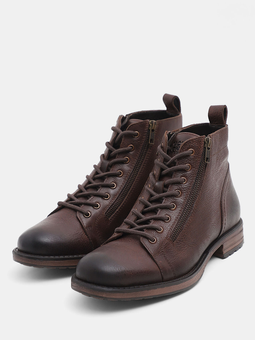 Dark Brown Mid-Top Premium Leather Boots