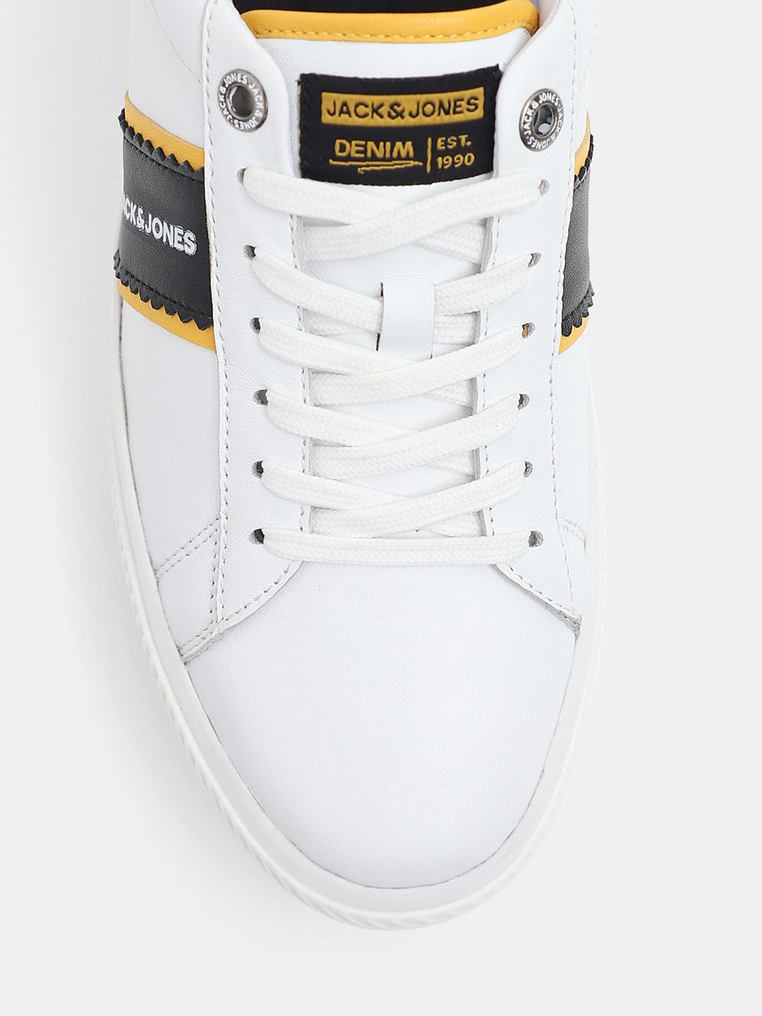 White Leather Lace-Up Mules