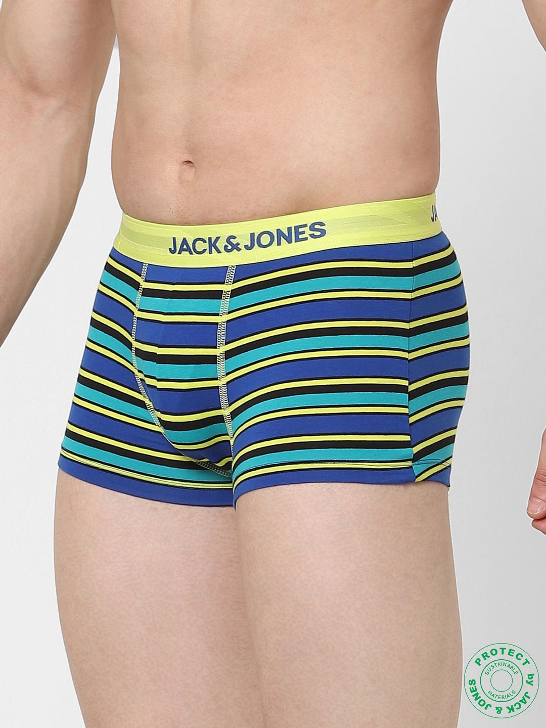 Blue Striped Brazilian Trunks