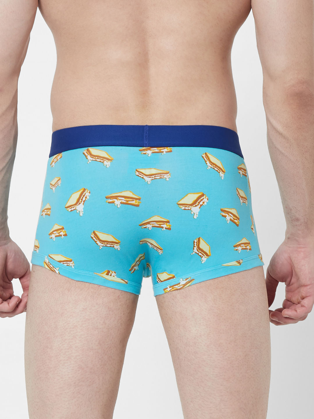 Blue Sandwich Print Trunks
