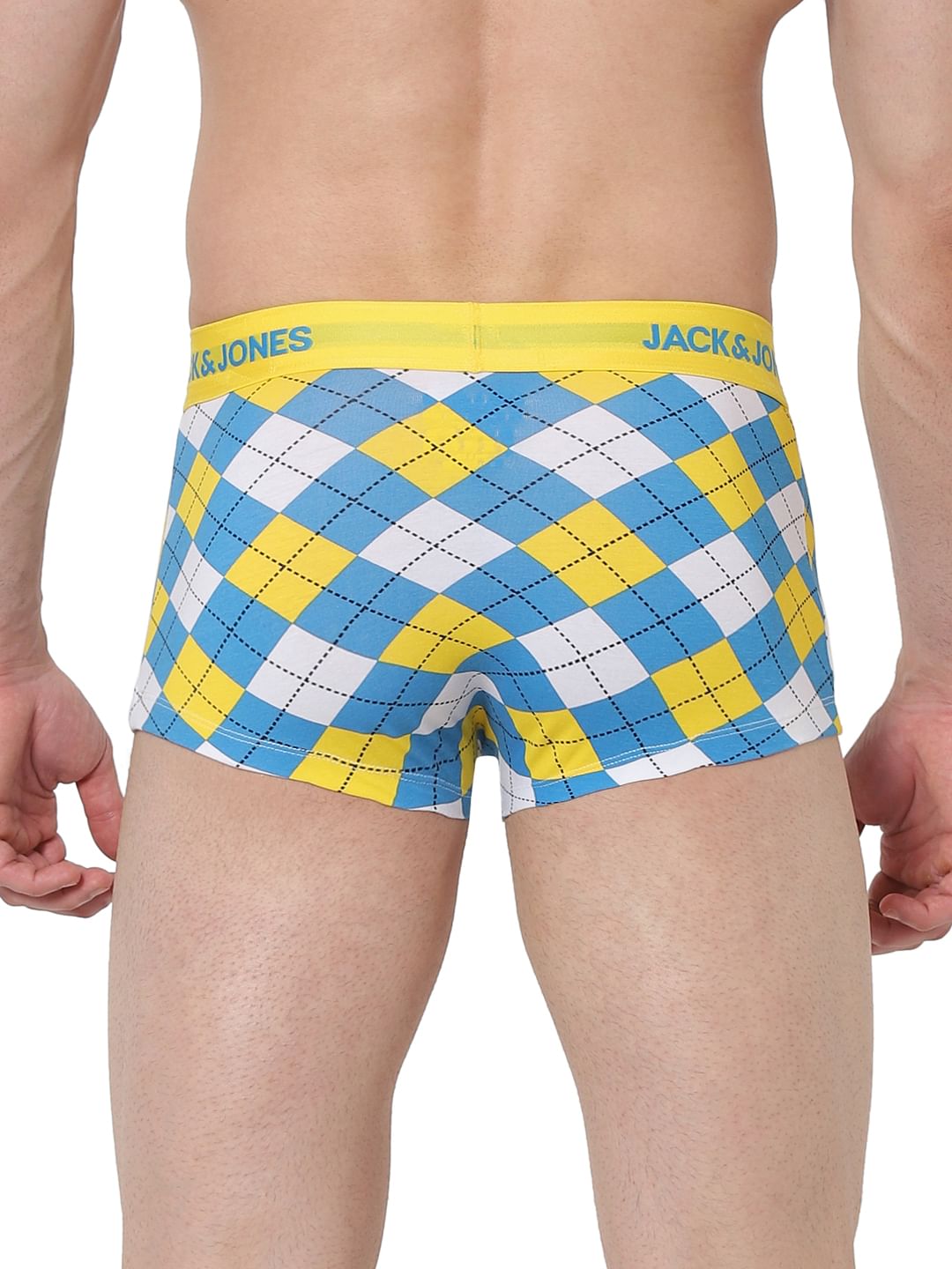 Blue & Yellow Printed Trunks