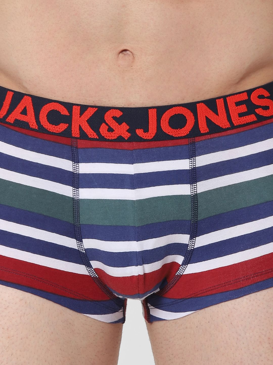 Blue Striped Brazilian Trunks