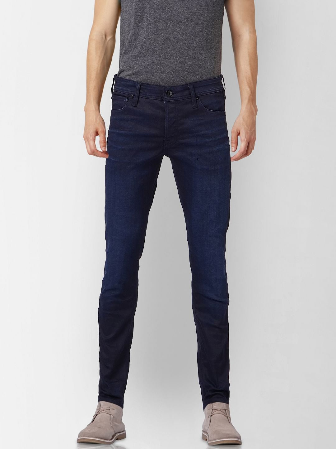 Blue Mid Rise Glenn Slim Fit Jeans