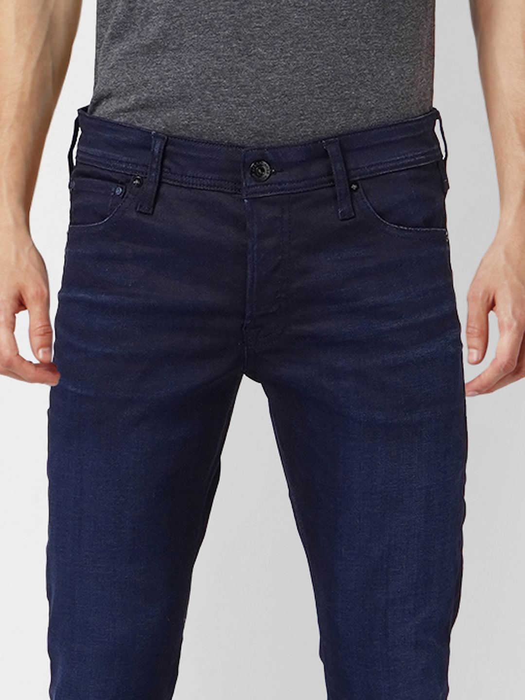 Blue Mid Rise Glenn Slim Fit Jeans