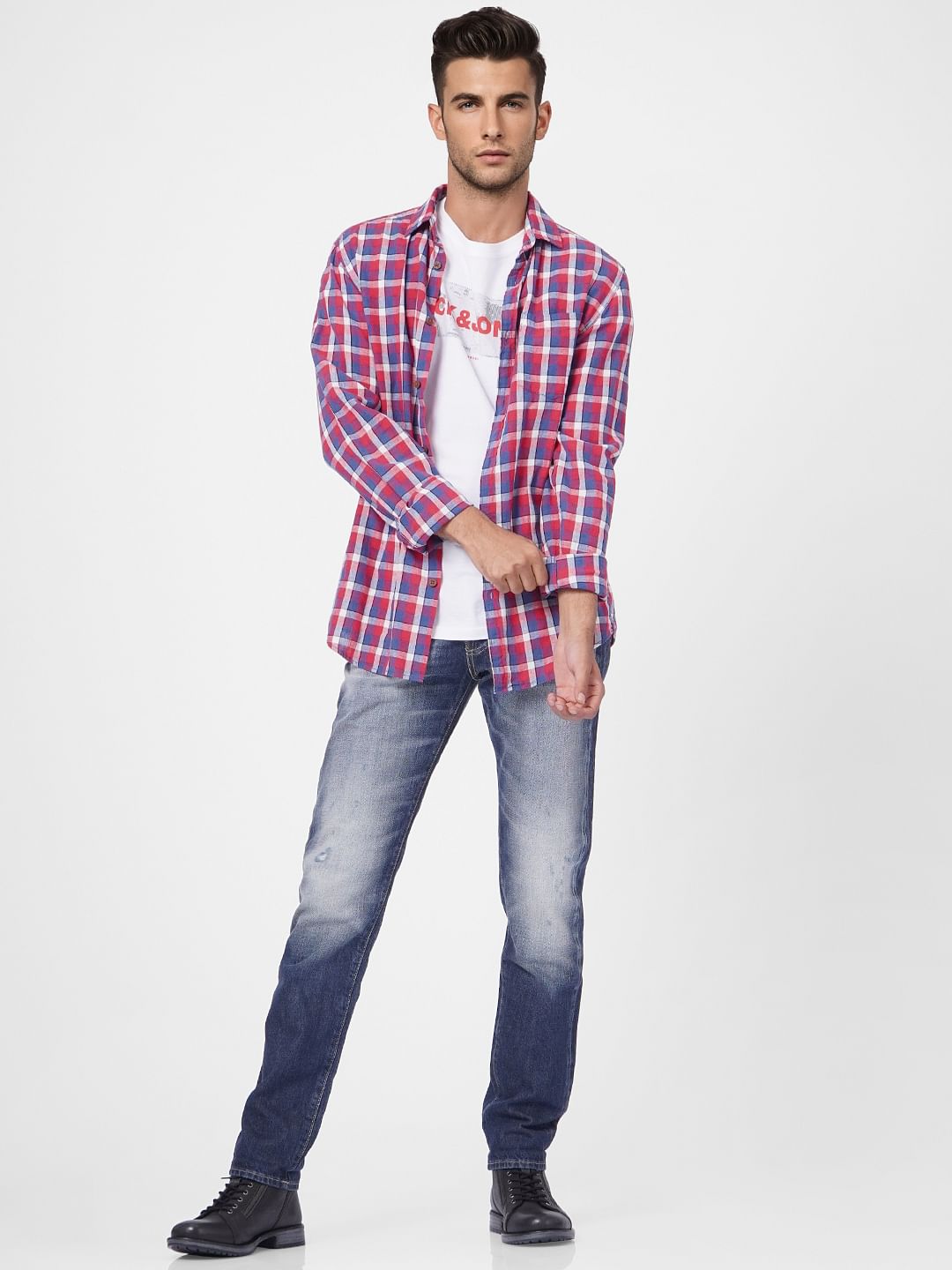 Blue Low Rise Tim Anti Fit Jeans