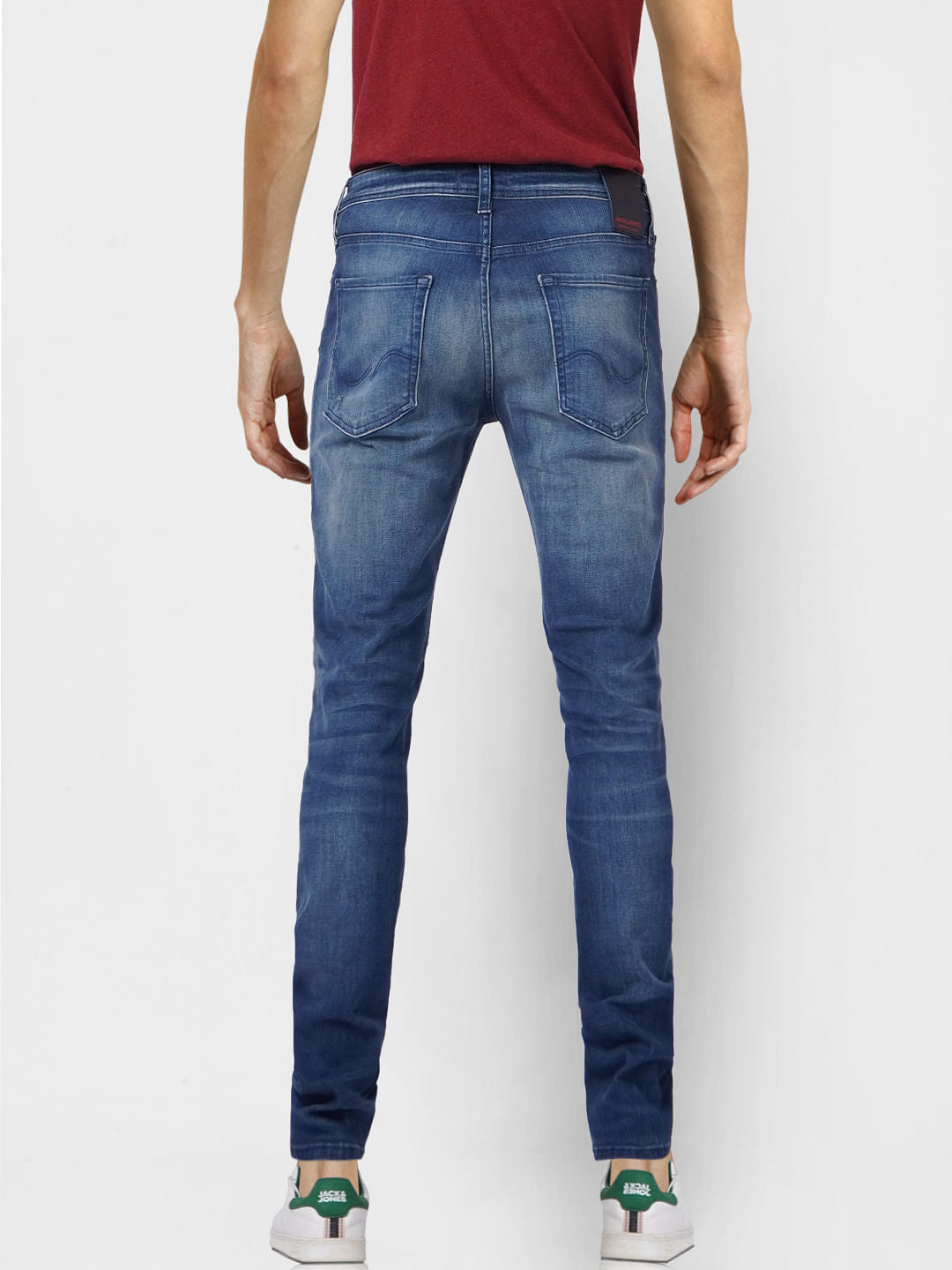 Blue Low Rise Liam Torn Skinny Jeans