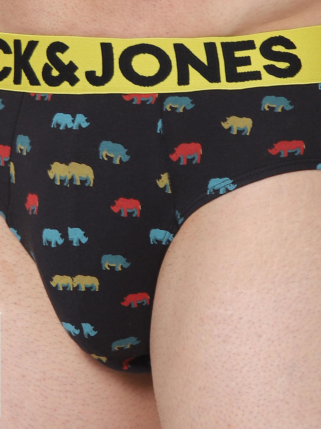 Black Animal Print Briefs