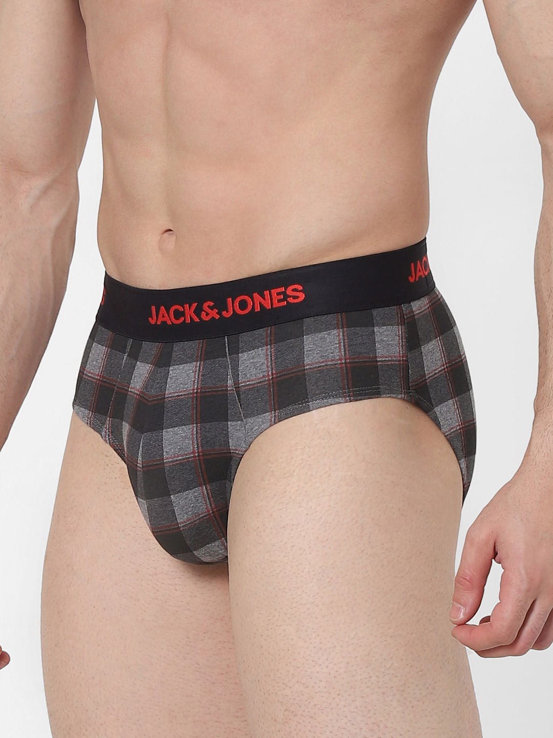 Black Check Briefs