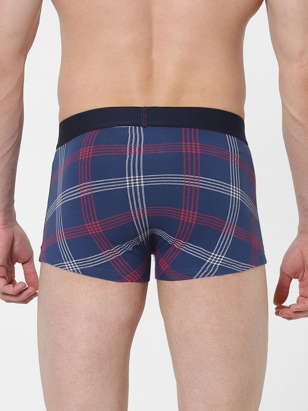Blue Check Brazilian Trunks