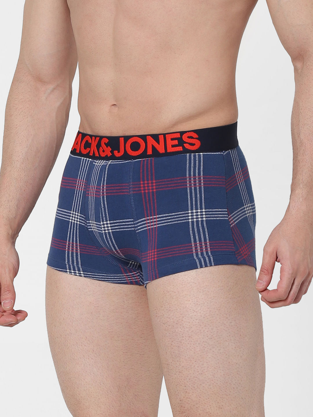 Blue Check Brazilian Trunks
