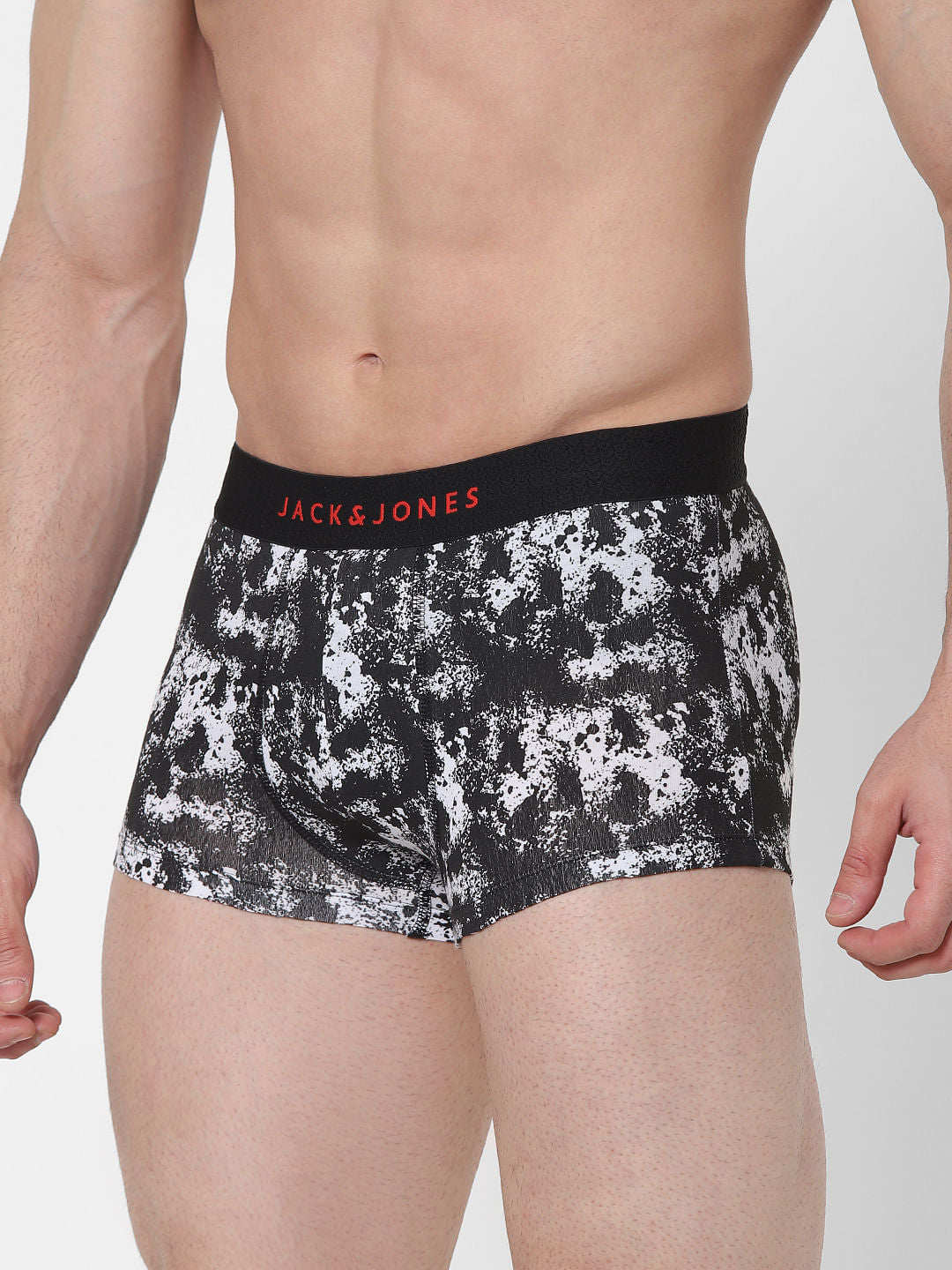 Black & White Abstract Print Brazilian Trunks