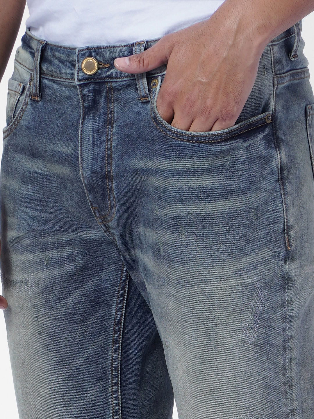Dark Blue Low Rise Ben Skinny Jeans