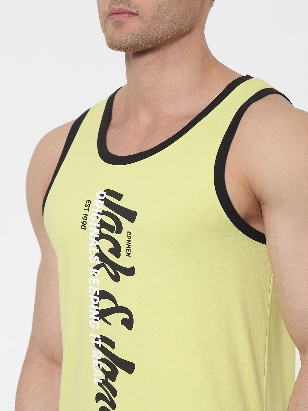 Green Logo Print Vest