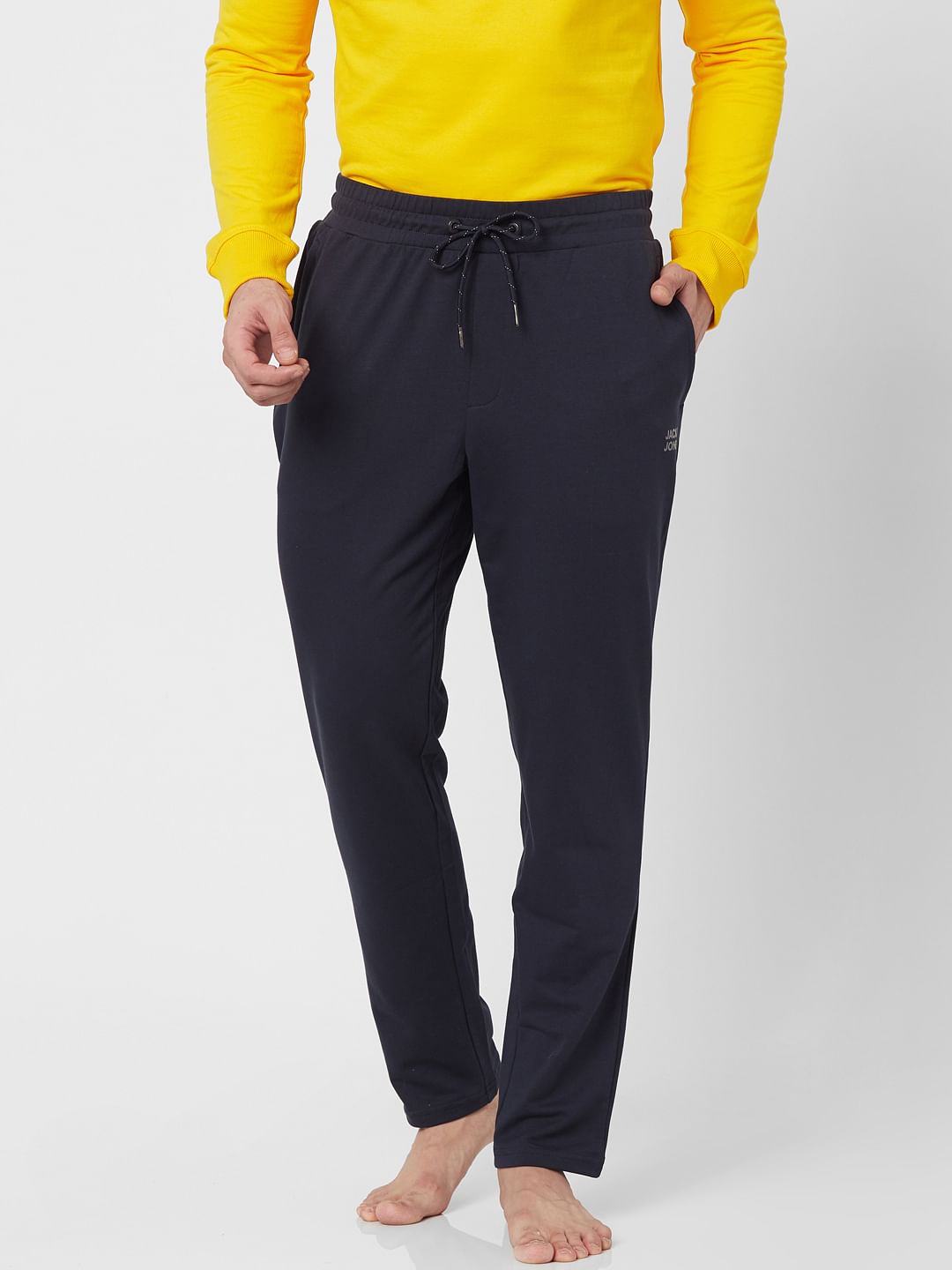 Mid Rise Navy Blue Sweatpants
