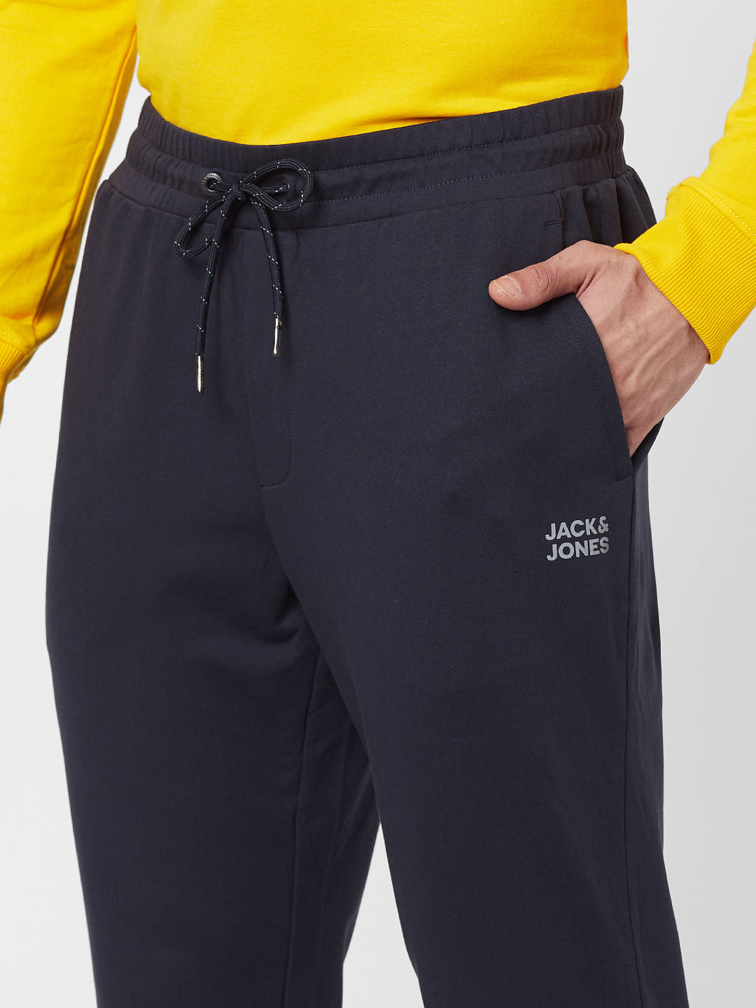 Mid Rise Navy Blue Sweatpants
