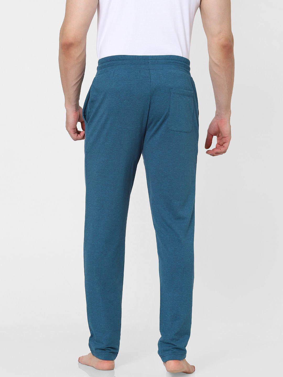 Blue Mid Rise Trackpants