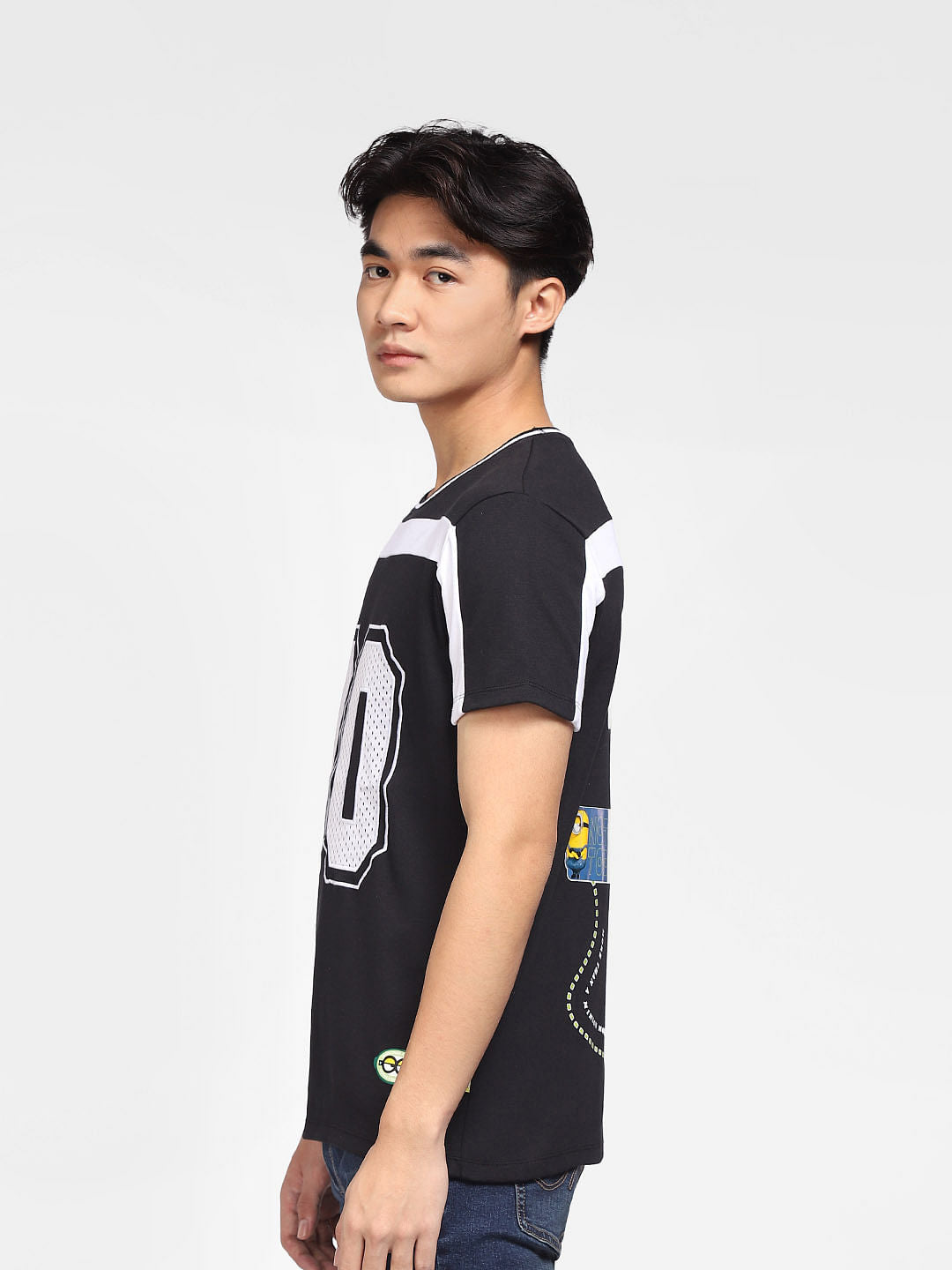 x Minion Black Printed Crew Neck T-shirt