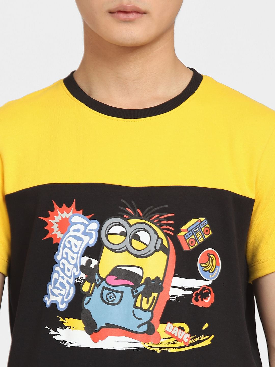 x Minion Yellow Colourblocked Co-ord T-shirt