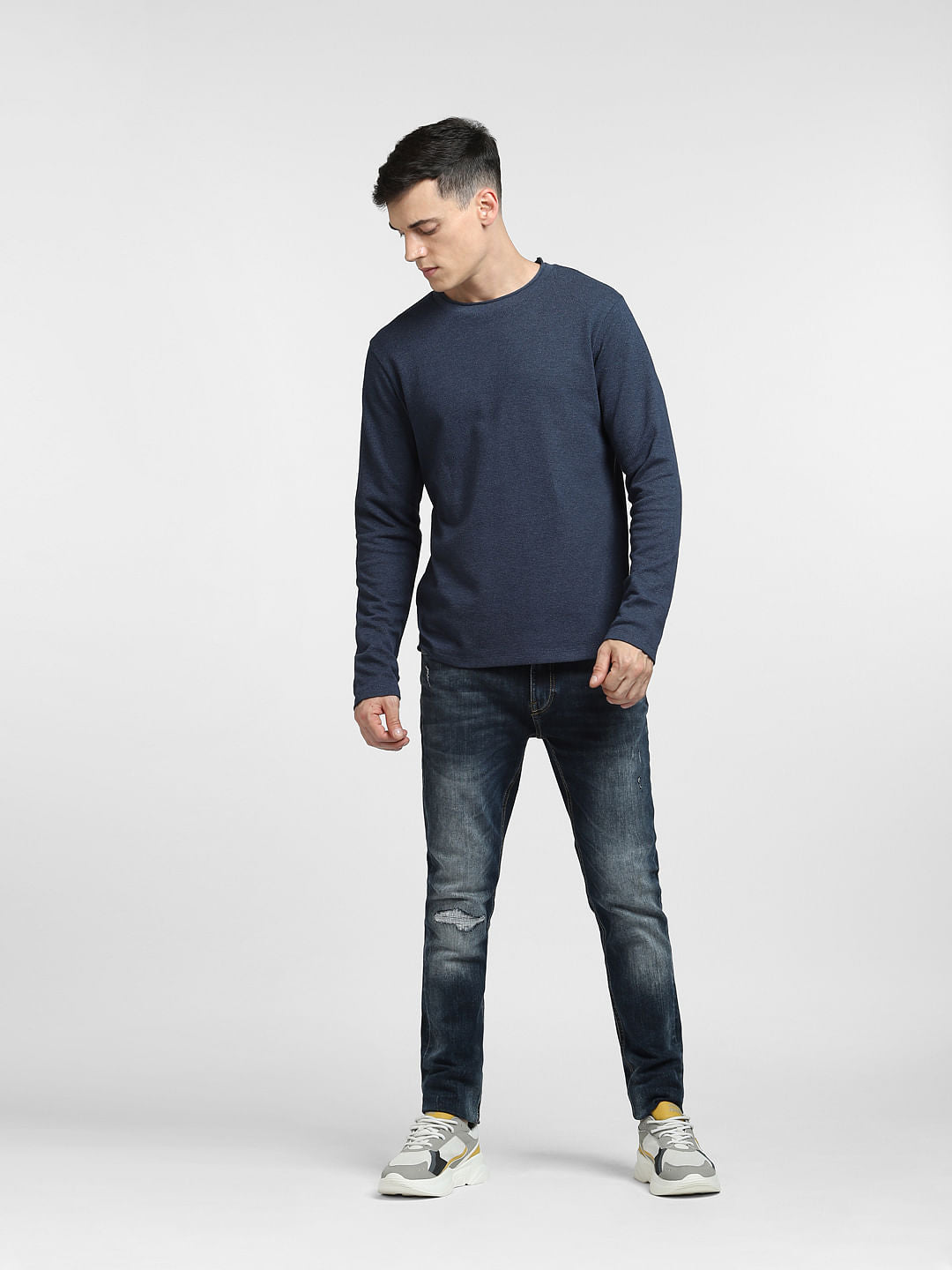 Dark Blue Crew Neck T-shirt