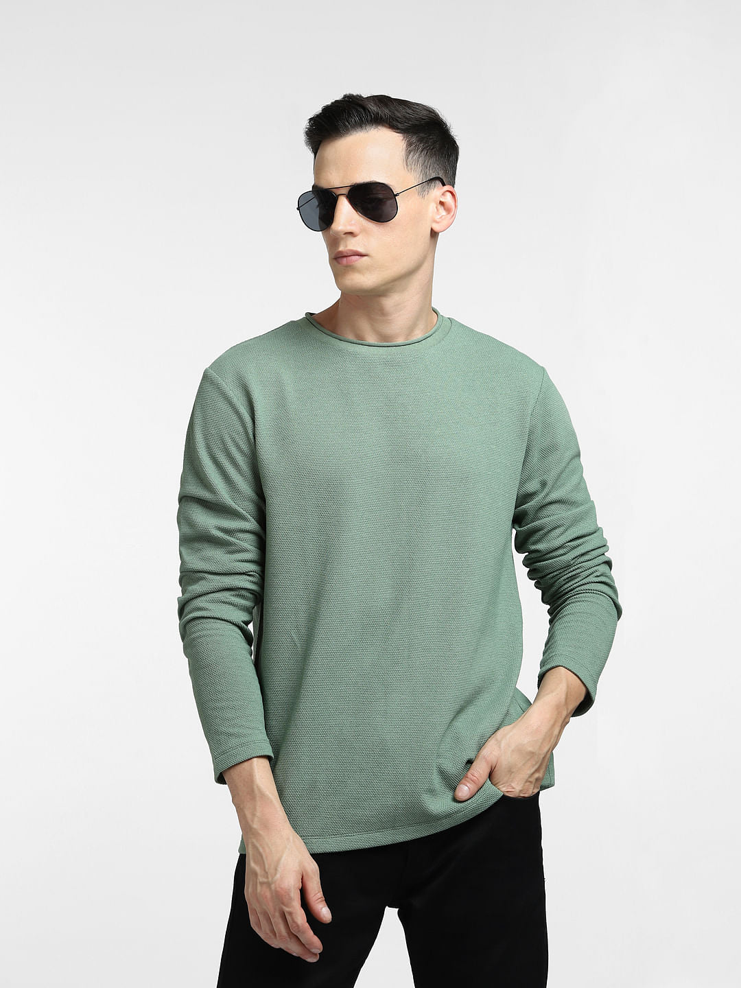 Green Crew Neck T-shirt