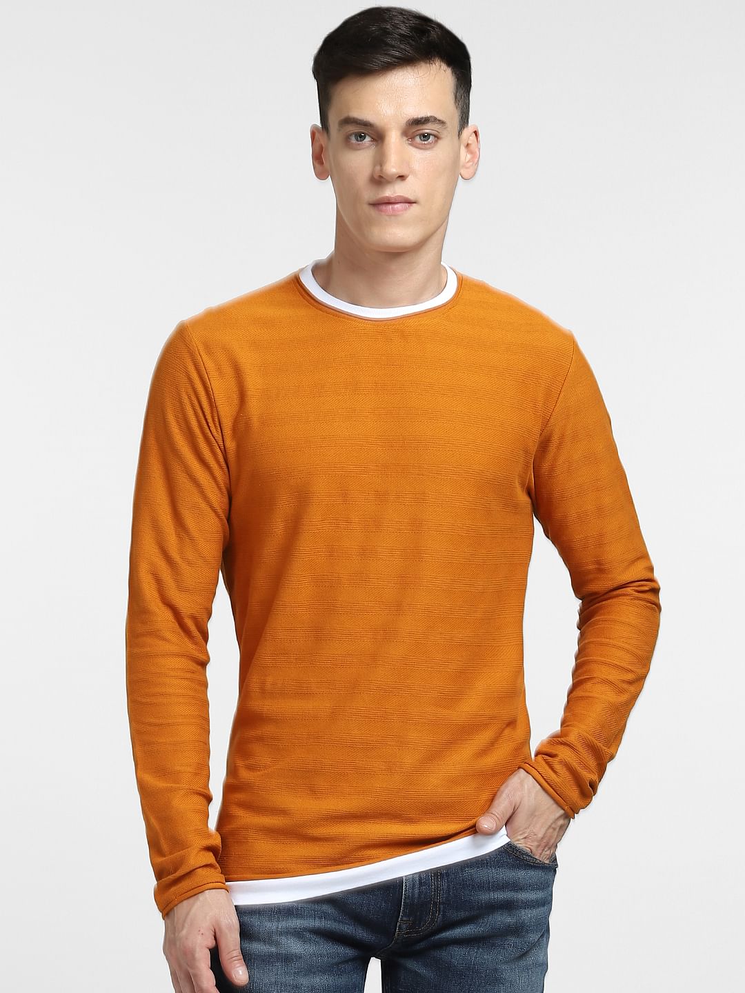 Brown Crew Neck T-shirt