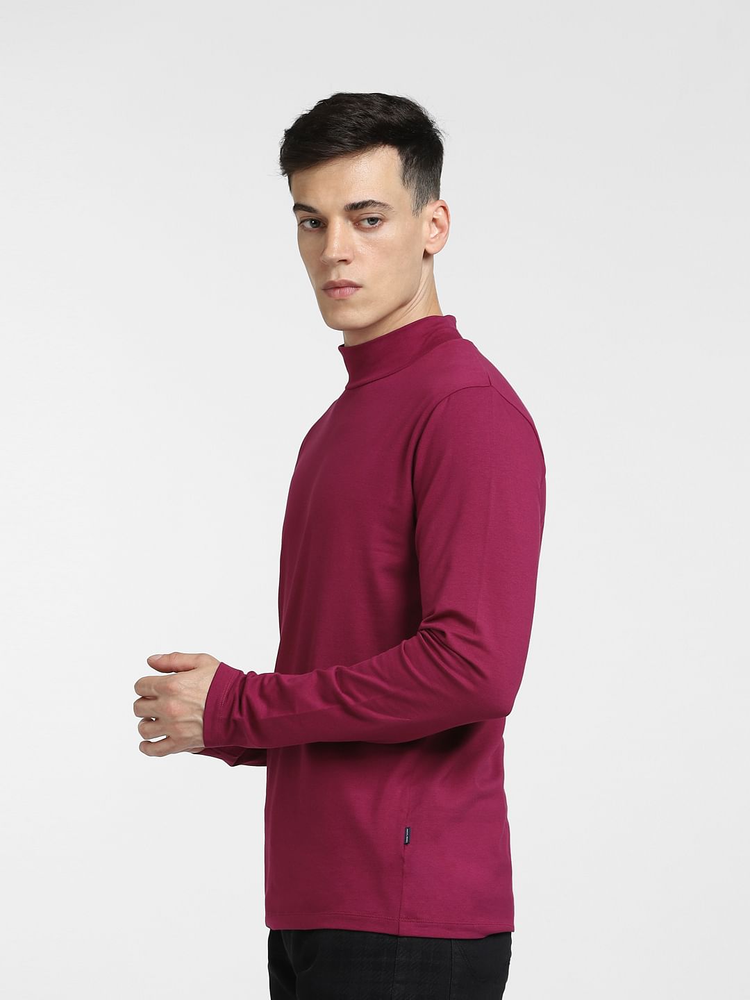 Purple High Neck T-shirt